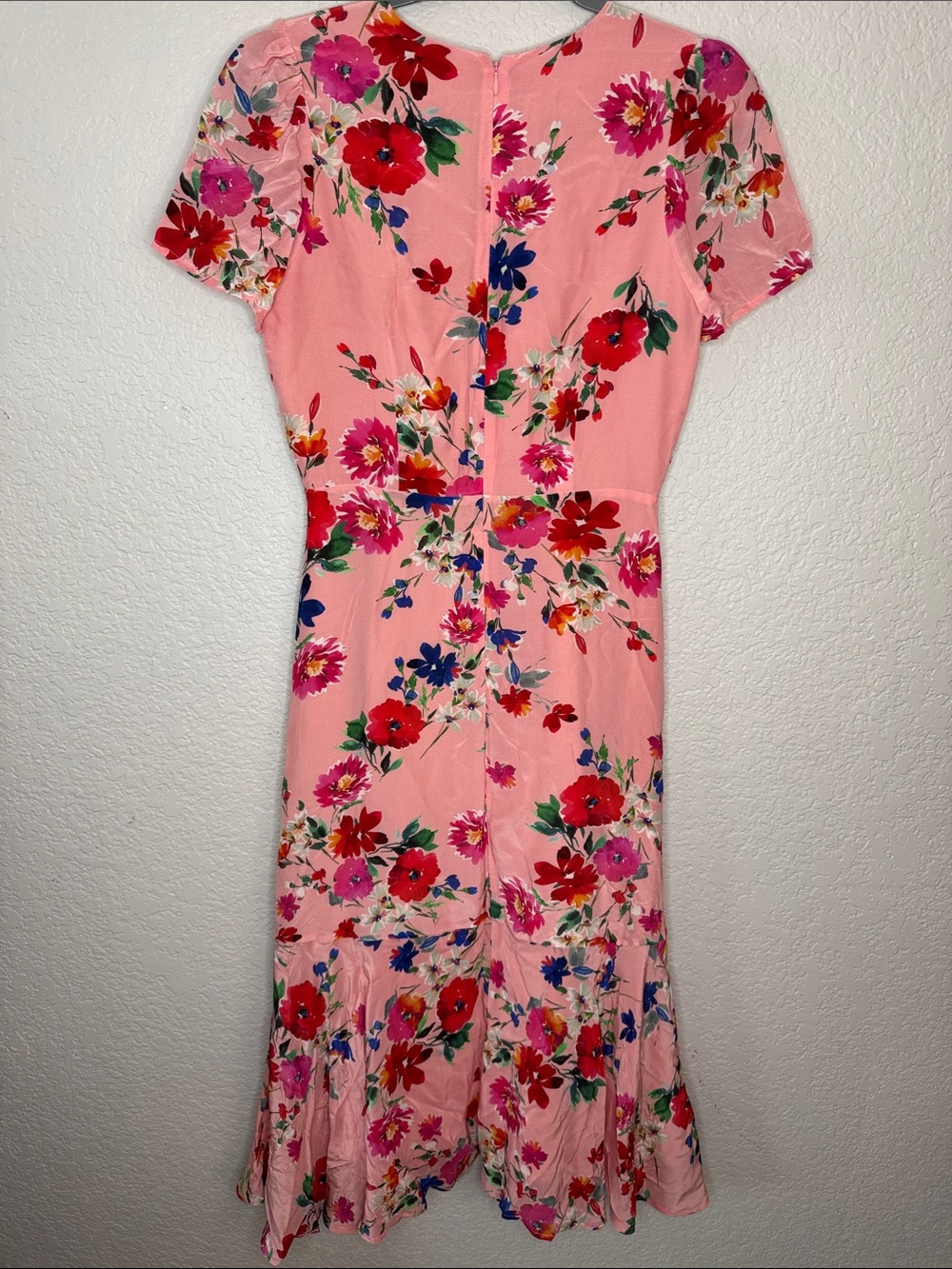 Yumi Kim Sunnyside Pink Stella Dress Size Medium Floral Silk Blend - Picture 5 of 6